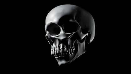 Anatomy's Canvas: Unveiling the Human Skull in Black and White