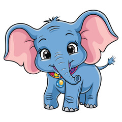 Fototapeta premium funny elephant cartoon