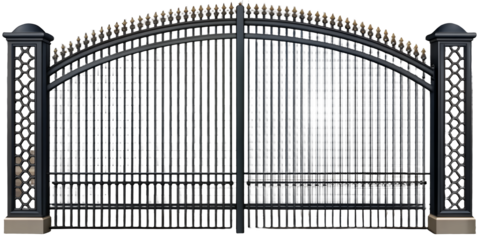 High-Security Automatic Gate with Electronic Access Control.Contemporary Automatic Gate with Remote Control System.AI generated