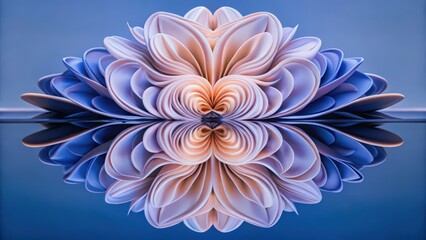 Obraz premium Abstract Paper Flower Reflection