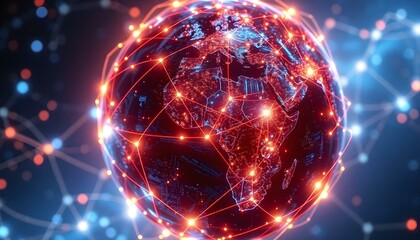 Cybernetic Earth: A Vision of Connectivity and Illumination in 2025