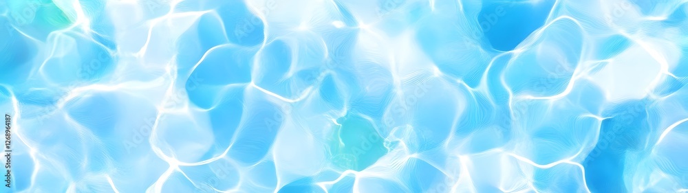 Aufkleber tranquil and captivating watery reflection soothing blue hues of calm swimming pool surface with rip