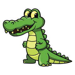 Fototapeta premium cartoon happy crocodile vector 