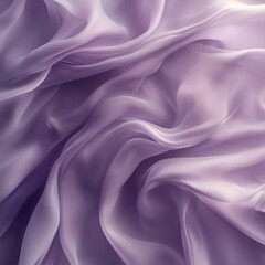 Obraz premium Lavender silk fabric drapes, soft folds, luxurious texture, background blur, textile design