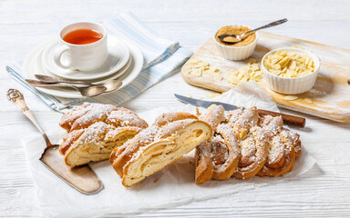 Almond braid with marzipan, Danish Almond braid