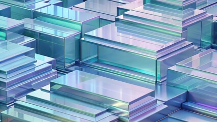 Abstract Glass Cubes Background