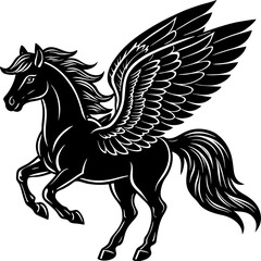 Fototapeta premium abstract illustration of a winged horse