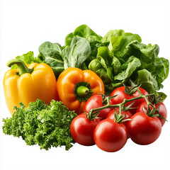 fresh vegetables isolated on white