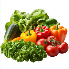 vegetables isolated on white background