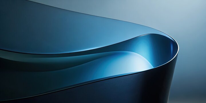 Abstract Blue Curve Background