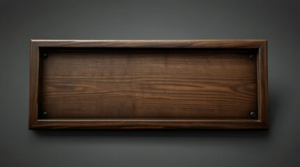 Wooden empty  nameplate isolated 
