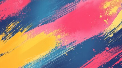 Abstract and Colorful Brush Background with Halftone Effect. Brush Stroke Illustration for Banner, Poster, or Sports Background. Scratch and Texture Elements For Design
