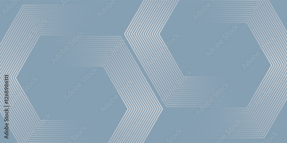 Poster abstract hexagon lines on gray background. geometric stripe line art design modern, vector.