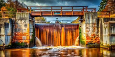 Leaking Old Flood Gate, Fagersta, Sweden - Minimalist Industrial Photography