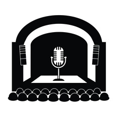 vector illustration of a microphone