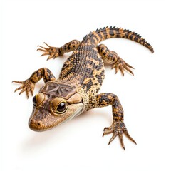 Naklejka premium Crocodile isolated on white