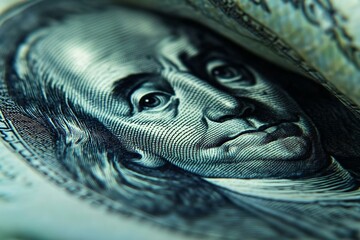 Macro One Hundred Dollar Bills