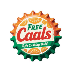 Retro Soda Cap Featuring Cola Delight ,caals vector
