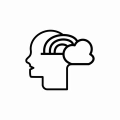 Creative head icon vector sign