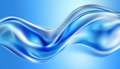 Obraz premium 3d holographic ribbon glass morphism wave line isolated on abstract background render. Iridescent curve liquid shape with colorful hologram gradient.