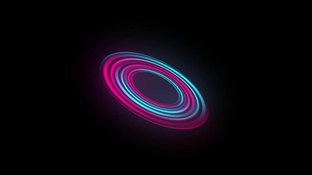 Rainbow Glowing Neon Circular Intro Animation