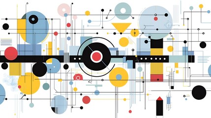 Obraz premium Abstract network connection, technology, data flow, city background, website banner