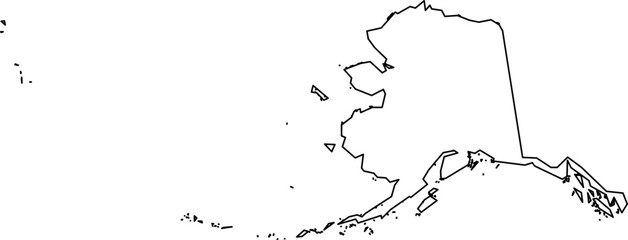 Alaska State Map - Outline Vector SVG Illustration