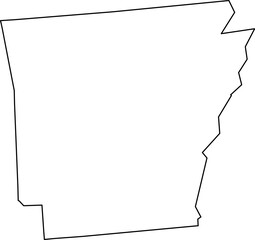 Arkansas State Map - Outline Vector SVG Illustration
