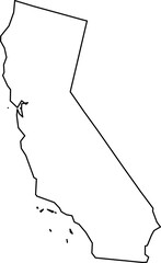 California State Map - Outline Vector SVG Illustration

