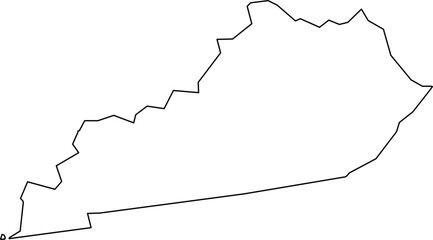 Kentucky State Map - Outline Vector SVG Illustration
