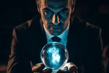Businessman With Crystal Ball, 