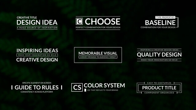 Creative Multi Purpose Titles