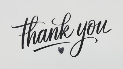 White background, pen-written thank you message