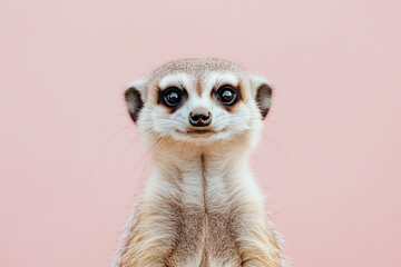 meerkat isolated on pink
