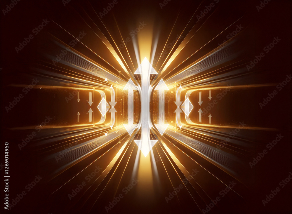 Aufkleber bright light bursts from a symmetrical geometric center, radiating outwards with streaks of orange a