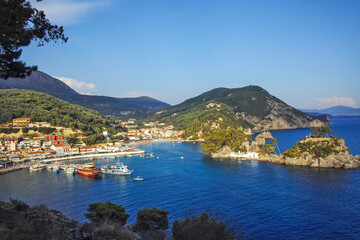 Summer view of Town of Parga, Epirus, Greece