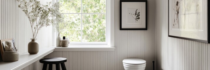 Serene Minimalist Bathroom With Natural Decor
