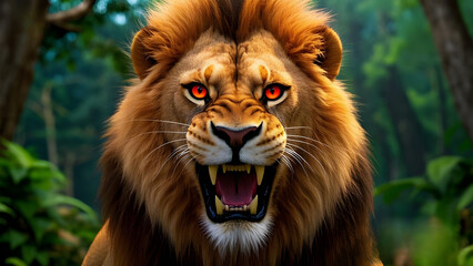 Naklejka premium 3D Cartoon Animal Drawing