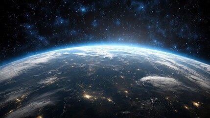 Obraz premium Majestic Earthrise A Breathtaking View of Planet Earth from Space