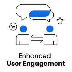 User engagement Vector Icon. Editable Stroke.
