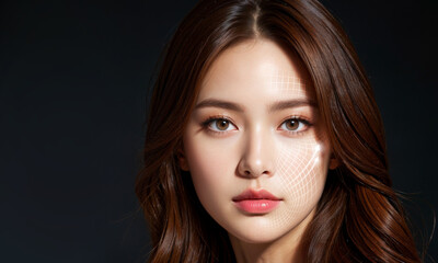 Naklejka premium face treatment concept