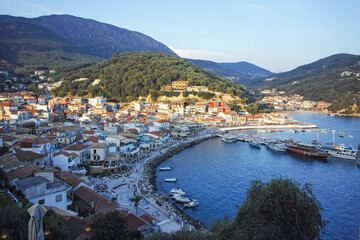 Fototapeta premium Summer view of Town of Parga, Epirus, Greece