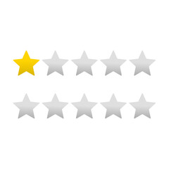 Five stars quality rating icon. Vector illustration.