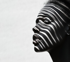 close up of a face of a woman