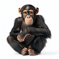 Fototapeta premium Chimpanzee isolated on white