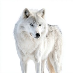 Obraz premium Arctic wolf isolated on white