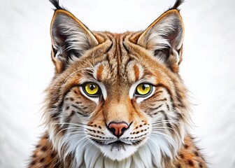Obraz premium Majestic Lynx: Wildcat Portrait, Rule of Thirds Composition
