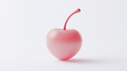 Heart-shaped pink fruit sits against a clean white background