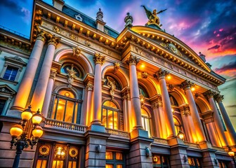 Obraz premium Majestic Theatre Architecture Celebrates World Theatre Day, March 27th