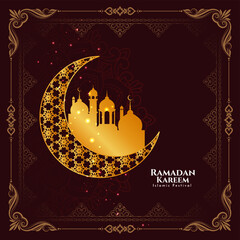Ramadan Kareem Islamic festival crescent moon background